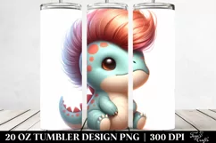 Baby Dinosaur with Awesome Haircut, PNG Product Image 2