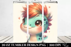 Baby Dinosaur with Awesome Haircut, PNG Product Image 2