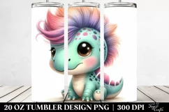 Baby Dinosaur with Awesome Haircut, PNG Product Image 2