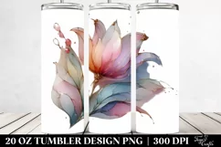 Abstract Shiny Tulip 20 Oz Tumbler Product Image 2