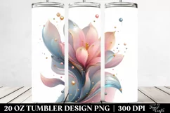 Abstract Shiny Tulip 20 Oz Tumbler Product Image 2
