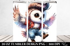 Cute Baby Owl Jumping, 20 Oz Tumbler Product Image 2