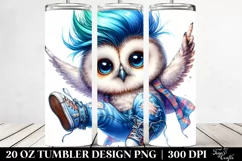 Cute Baby Owl Jumping, 20 Oz Tumbler Product Image 2