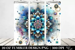 Colorful Blue Glittery Metallic Tumbler Product Image 2