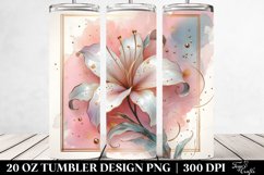 Abstract Lily with Golden Insertions, Transparent 20 Oz Product Image 2