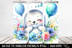 Colorful Baby Seal with Balloons | 20 Oz Tumbler Product Image 2