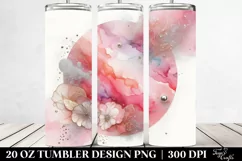 Colorful Pink Blue Watercolor Tumbler Product Image 2
