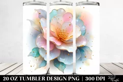 Abstract Camellia Clipart 20 Oz Tumbler Product Image 2