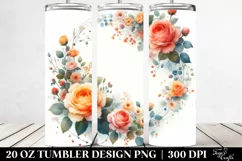 Colorful Floral Frame,Orange Roses | 20 oz Tumbler Product Image 2
