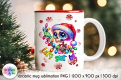 Funny Christmas Mug Designs Bundle, Funny Skeleton Santa PNG Product Image 4