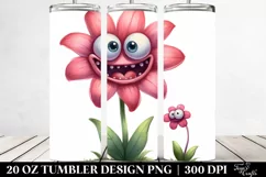 Simple Funny Flower with Big Eyes | 20 oz Tumbler Product Image 2