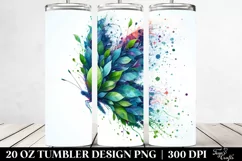 Vibrant Watercolor Butterfly Splashes. 20 Oz Tumbler Design Product Image 2