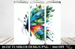 Vibrant Watercolor Butterfly Splashes. 20 Oz Tumbler Design Product Image 2