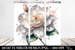 20 Oz Tumbler Sublimation | Shiny Gardenia with Metallic Product Image 2