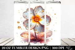 20 Oz Tumbler Sublimation | Glossy Primrose with Golden Product Image 2