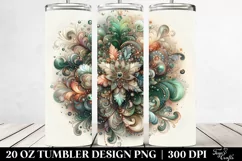 Colorful Greenish Glittery Background | 20 oz Tumbler Product Image 2