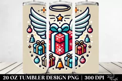Gift Box with Wings, Transparent 20 Oz Tumbler Product Image 2