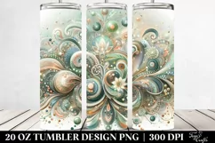 Colorful Green Glittery Background Tumbler Product Image 2