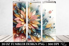 Abstract Gerbera with Golden Insertions, Transparent 20 Oz Product Image 2