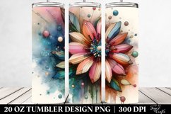 Abstract Gerbera with Golden Insertions, Transparent 20 Oz Product Image 2