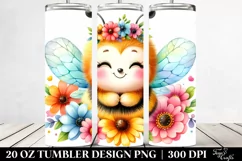 Colorful Whimsical Baby Bee | 20 Oz Tumbler Product Image 2