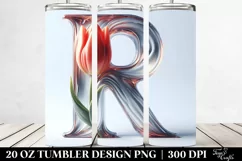 Letter R Shiny Tulip | 20 Oz Tumbler Product Image 2