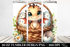 Cute Small Baby Dragon Egg Basket | 20 Oz Tumbler Product Image 2