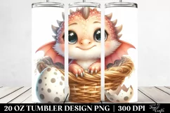 Cute Small Baby Dragon Egg Basket | 20 Oz Tumbler Product Image 2