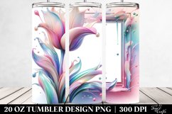 Shiny Tulip Watercolor Clipart 20 Oz Tumbler Product Image 2