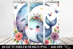 Colorful Whimsical Baby Whale | 20 Oz Tumbler Product Image 2