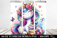 Funny Cute Unicorn | 20 oz Tumbler Product Image 2
