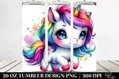 Funny Cute Unicorn | 20 oz Tumbler Product Image 2