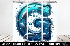 Shiny Tumbler With Sea Bass and Monogram | 20 Oz Tumbler Product Image 2