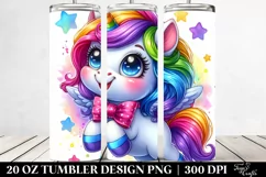 Cute Unicorn Smiling Funny 20 oz Tumbler Product Image 2