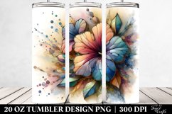 Wooden Petunia Watercolor Clipart 20 Oz Tumbler Product Image 2