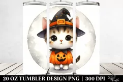 Halloween Kitten Watercolor PNG Product Image 2