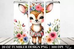 Colorful Whimsical Baby Deer | 20 Oz Tumbler Product Image 2