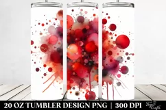 Colorful Red Watercolor Particles Tumbler Product Image 2