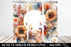 Colorful Gold Foil Sunflower Frame | 20 Oz Tumbler Product Image 2
