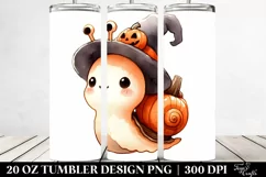 Halloween Snail Watercolor PNG Product Image 2