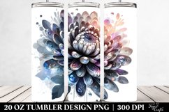 20 Oz Tumbler Sublimation | Shiny Chrysanthemum with Product Image 2