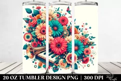 Retro Vibrant Flowers | 20 oz Tumbler Product Image 2