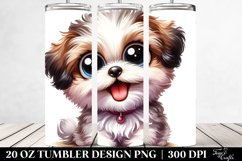 Cute Crazy Watercolor Bichpoo | 20 Oz Tumbler Product Image 2