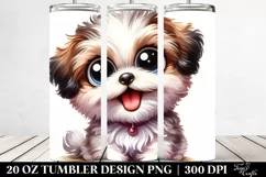Cute Crazy Watercolor Bichpoo | 20 Oz Tumbler Product Image 2