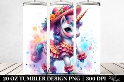 Colorful Pastel Baby Unicorn. 20 Oz Tumbler Design Product Image 2