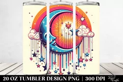 Retro Vibrant Half Moon Hanging Stars | 20 oz Tumbler Product Image 2
