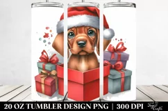 Enthusiastic Baby Vizsla with Christmas Decor Product Image 2