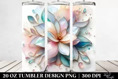 Abstract Shiny Gardenia | 20 oz Tumbler Product Image 2
