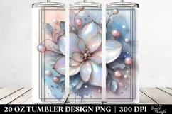 Abstract Shiny Gardenia | 20 oz Tumbler Product Image 2