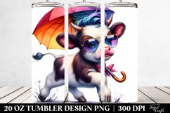 Contempt Baby Cow Running, 20 Oz Tumbler Product Image 2